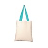 Coloured Handle Cotton Totes turquoise